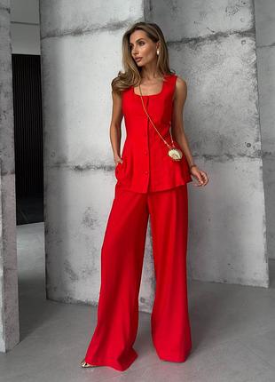 Костюм jadone fashion анна xs красный