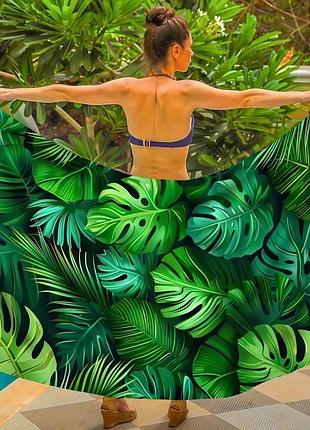Парео пляжное с 3d принтом monstera mood 31108 150х180 см