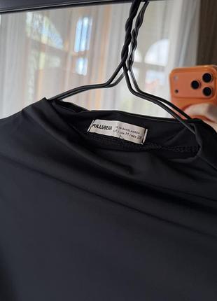 Чорна кофта боді лонгслів pull&bear 5