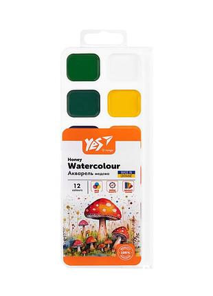 Акварель для рисования yes orange line 110299 12 цветов