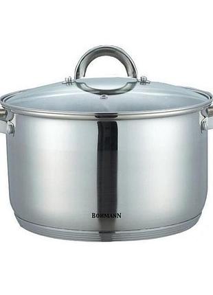 Каструля зі скляною кришкою bohmann bh-1416 2.1 л 16 см