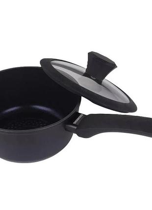 Ковш с крышкой edenberg eb-3482 18х8 см 1.5 л черный