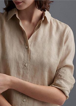 Сорочка льон uniqlo