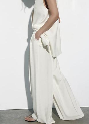 Zara широкі брюки палаццо з модалю