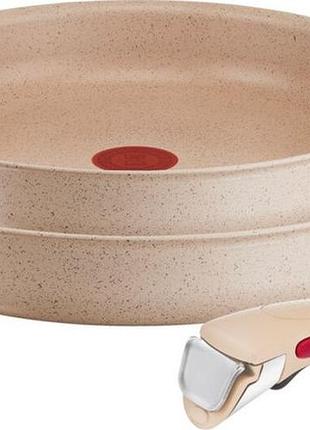 Набор сковород tefal ingenio delight l7839043 3 предмета бежевый