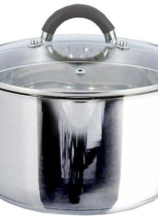 Кастрюля со стеклянной крышкой gusto praсtiсo gt-1102-18 2.6 л