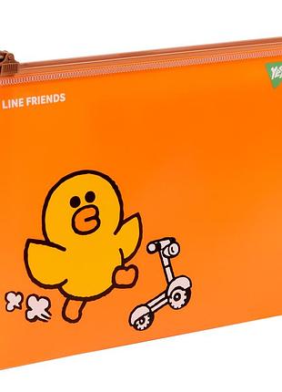 Папка-конверт на молнии b6 yes line friends sally 492094 15х20х3 см