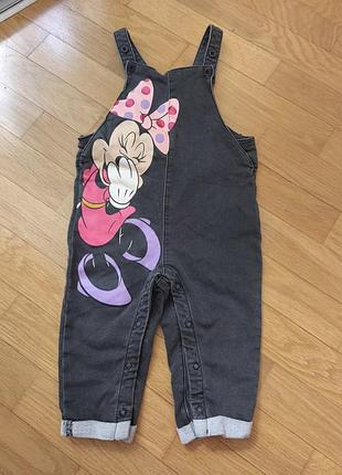 Комбинезон для девочки серый disney минни маус 86 см