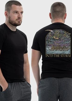 Чоловіча тактична футболка з принтом sunset goons into the storm морська піхота скелети у човні смерть з косою, чорний xs