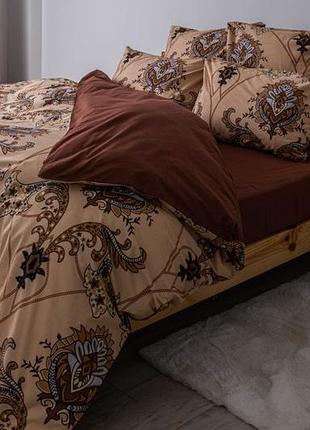 Постельное белье евро теп soft dreams chocolate fusion 2-03859-26004 200х215 см