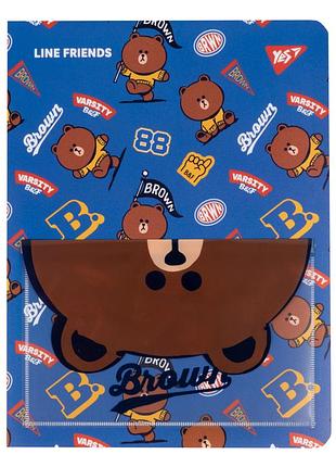Папка на 20 файлов a4 yes line friends brown 492109