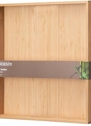 Піднос квадратний ardesto midori ar1435bm 35х35х4 см бежевий