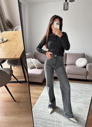 Джинси zara сірого кольору