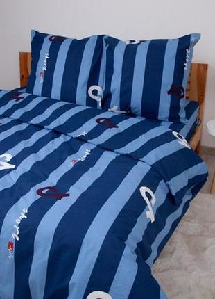 Постільна білизна двоспальне теп soft dreams line blue 2-03858-26457 180х215 см блакитне