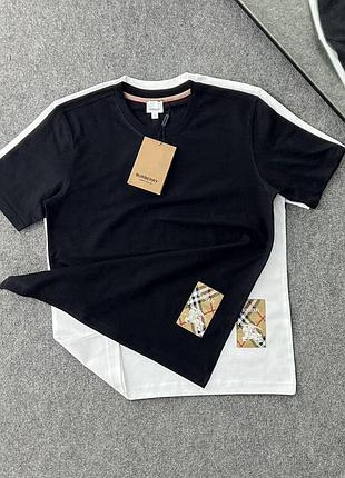 Мужская футболка burberry white black