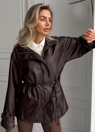 Парка jadone fashion кора one size шоколад