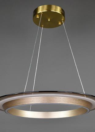 Люстра светодиодная подвесная led светильник для квартиры на потолок лэд 28387 латунь 30-150х53х53 см.