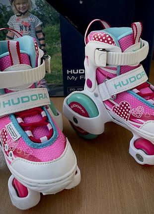 Ролики hudora my first quad дитячі розсувні розмір 26-29