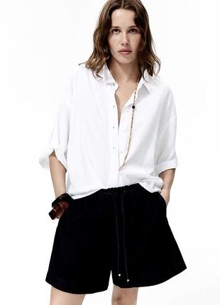 Сорочка оверсайз на основі льону h&m
