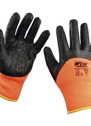 Рукавички робочі утеплені werk we2133 xl чорні з оранжевим