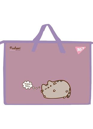 Папка-портфель на блискавці а3 yes pusheen 492280 45х33х9 см