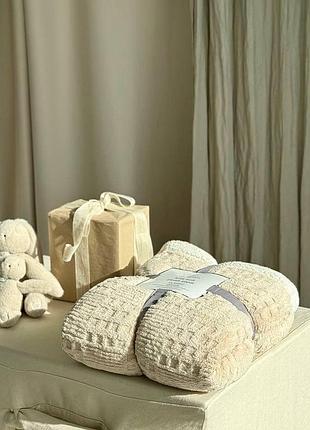 Плед на эко-овчине dushka home 21285 200х230 см бежевый