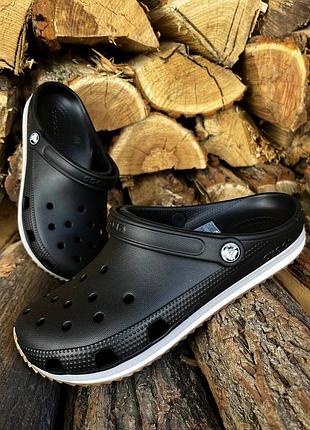 Мужские кроксы сабо classic retro runner black черные мужские кроксы сабо crocs