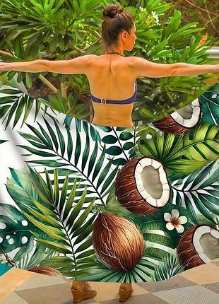 Парео пляжное с 3d принтом coconut breeze 31044 120х150 см