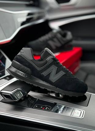 New balance 574 full suede all black