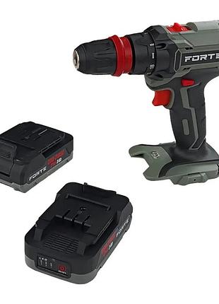 Дрель-шуруповерт forte сdr-21asс 12 в 123611 2000 вт серый