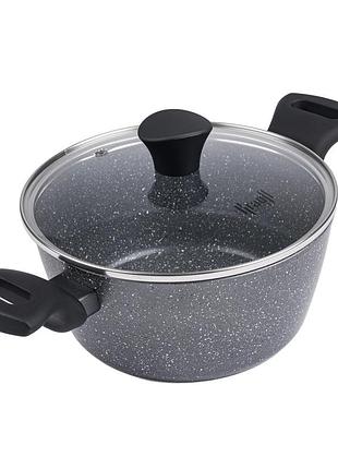 Кастрюля с крышкой krauff fry power 25-45-249 2.3 л 20 см черная