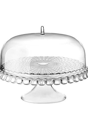 Тортовница с крышкой guzzini tiffany 19940000 28x36x36 см прозрачная