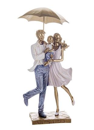 Фигурка декоративная lefard семья с зонтиком 192-063 31 см