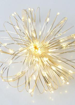 Электрическая гирлянда yes нить 975035 10 м 100 led тепло-белая