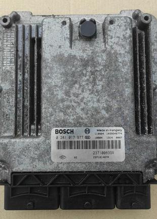 Блок управления двигателем renault master 2.3 dci 237100899r, 0281017977
