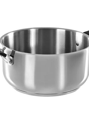 Кастрюля barazzoni carati inox 170102020 20 см 3.1 л серебристая