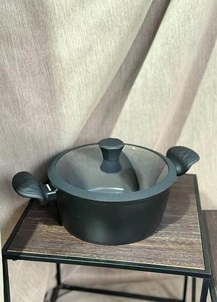 Каструля з кришкою edenberg eb-3485 22х9.5 см 3 л чорна