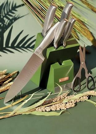 Набір ножів edenberg eb-11023-green 7 предметів зелений