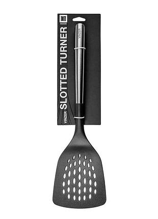 Лопатка кухонная с прорезями vinzer slotted turner vz-50209 33 см