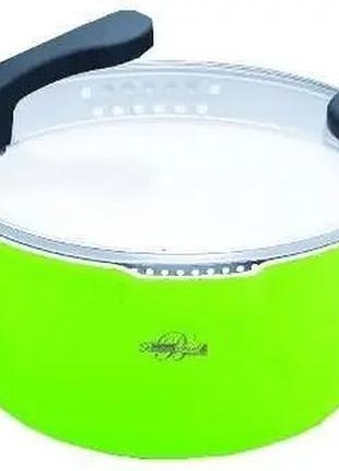 Каструля barton steel bs-4024-green 3,8 л 24 см зеленая