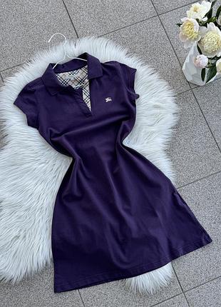 Плаття-поло burberry оригінал баклажанова сукня