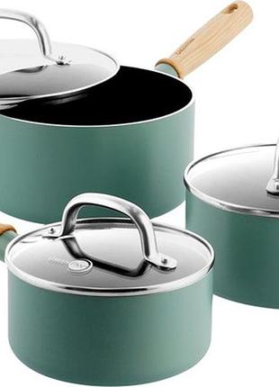 Набор ковшей с крышками greenpan mayflower cc001595-001 6 предметов зеленый
