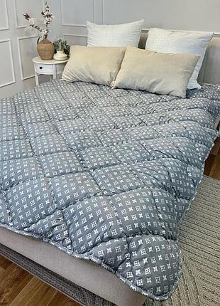 Одеяло евро стеганое зимнее из холофайбера leri max 21518 195х210 см серое