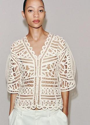 Вязаный крючком топ zw collection