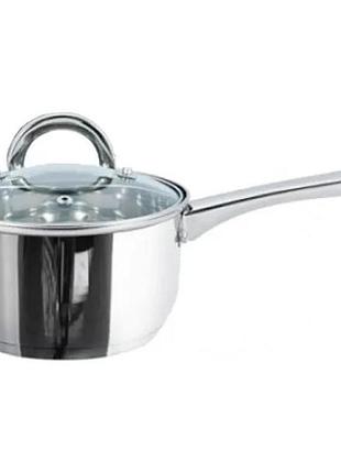 Ковш со стеклянной крышкой gusto solo gt-1203-12 12 см 0.5 л