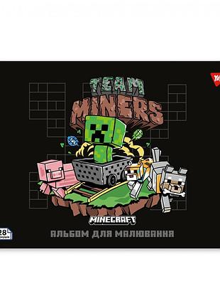 Альбом для малювання скоба з перфорацією а4 yes minecraft 130597 28 аркушів