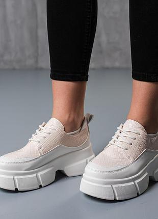 Кроссовки женские fashion gallant 3766 41 размер 25 см бежевый