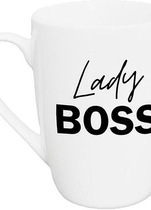 Кружка kvarta lady boss kv-d-1798 360 мл белая