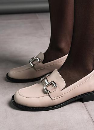 Лофери жіночі fashion taylor 3580 37 розмір 24 см бежевий