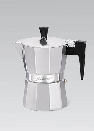 Кофеварка гейзерная maestro мr-1666-3 150 мл 3 чашки